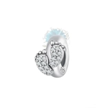 Round charm with baby footprints