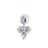 Gemmed elephant head charm
