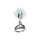 Silver heart tiara charm