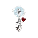 Jasmine red heart charm