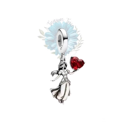 Jasmine red heart charm