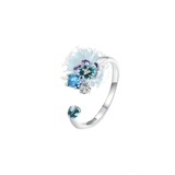 Flower and leaf ring
