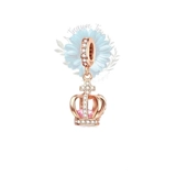Rose gold crown charm