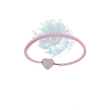 Gemmed heart charm bracelet