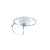 Padlock clasp with safety chain charm ..