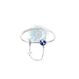 World clasp with safety chain charm br..