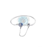 Star clasp with safety chain charm bra..