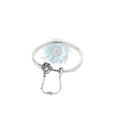 Shell clasp with safety chain charm br..