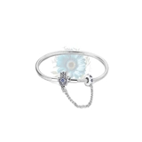 Hamsa hand clasp with safety chain cha..