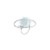 Oval jewelled clasp with safety chain ..