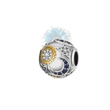 Round sun, moon and stars charm
