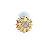 Gold jewelled sun charm