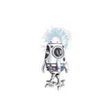 Silver rocket charm
