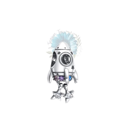 Silver rocket charm Silver rocket charm