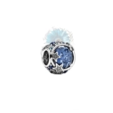 Round glass star charm
