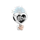 Mum silver heart charm