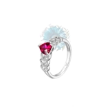Red heart and leaf ring