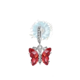 Red glass butterfly charm