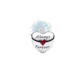 Always and forever heart charm