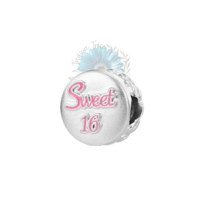 Sweet 16 round charm Sweet 16 round charm