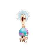 Rose gold octopus charm