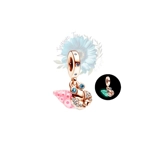 Rose gold hermit crab charm