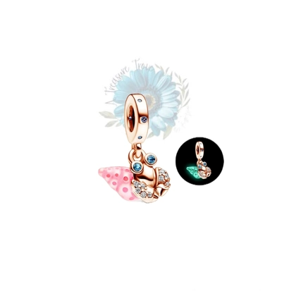Rose gold hermit crab charm Rose gold hermit crab charm