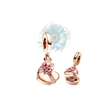 Rose gold box of chocolates charm