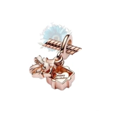 Rose gold birthday gift charm