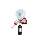 Bottle, glass and heart charm