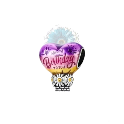 Happy birthday to you heart balloon charm Happy birthday to you heart balloon charm
