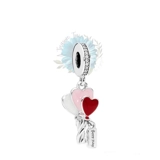 Happy birthday heart balloons charm
