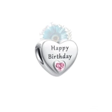 Happy birthday heart charm