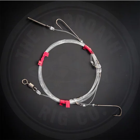 Arbroath Rig Company ready-tied match sea fishing rig with two hooks, swivel and clear monofilament line