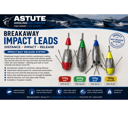 Breakaway Impact Lead Weights – Sea Fishing Distance Casting Leads