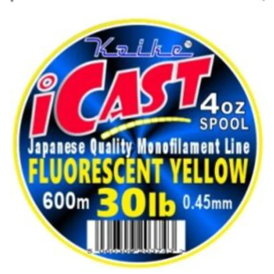 Koike iCast Fluorescent Yellow Quality Mono Fishing Line