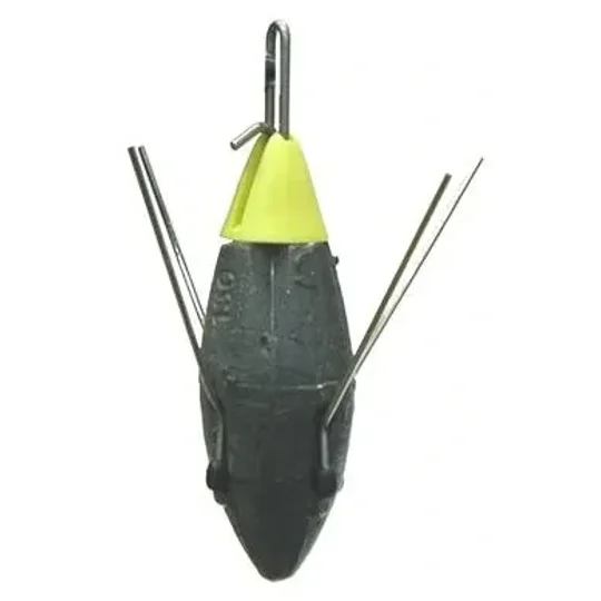 Breakaway Impact sea fishing lead weights with grip wires in 125g blue, 150g yellow, 170g red and 200g green