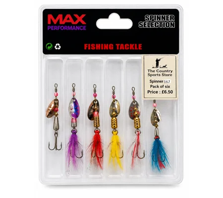 Max Performance Assorted Six Spinner Pack 167