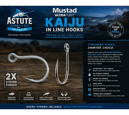 Mustad Ultra Point Kaiju In Line Hooks