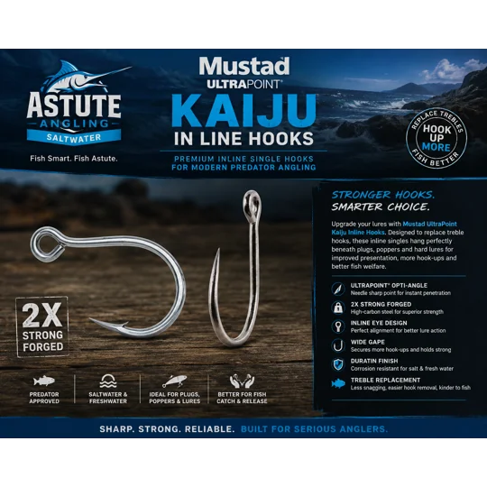 Mustad Ultra Point Kaiju In Line Hooks