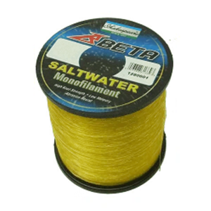 Shakespeare Beta Yellow saltwater monofilament fishing line spool
