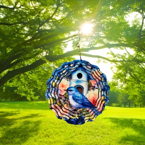 Blue Bird Wind Spinner
