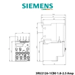 Rele Termike Bimetal Siemens 1.8...2.5 A – Mbrojtje Motori, Madhësia S0, Klasë 10, Montim në Kontakt Rele Termike Bimetal Siemens 1.8...2.5 A – Mbrojtje Motori, Madhësia S0, Klasë 10, Montim në Kontakt