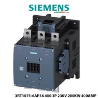 Kontaktor elektrik Siemens 3-polësh 400 A, 220–240 V DC, 200 kW – me kontakte ndihmëse 2 NO + 2 NC