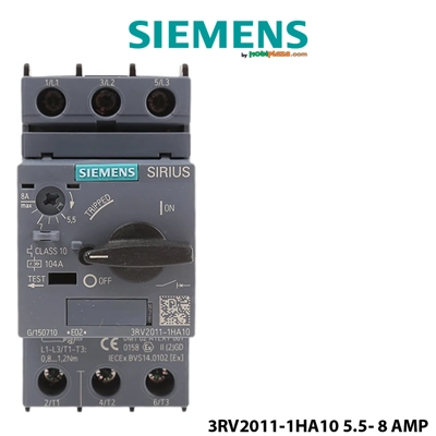 Rele Bimetal 5.5–8 A Sigurese Automatike Siemens – për mbrojtje motori, madhësia S00, Klasa 10 Rele Bimetal 5.5–8 A Sigurese Automatike Siemens – për mbrojtje motori, madhësia S00, Klasa 10