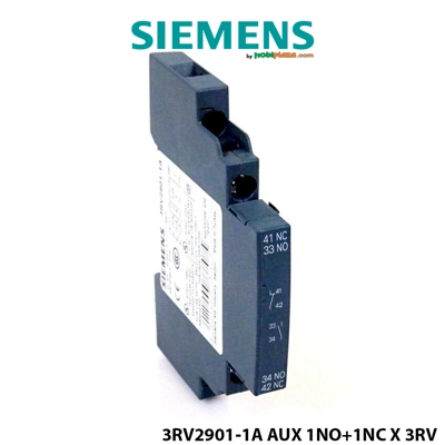 Kontakt Ndihmës Anësor Siemens – 1 NO + 1 NC, për mbrojtës termik 3RV2 Kontakt Ndihmës Anësor Siemens – 1 NO + 1 NC, për mbrojtës termik 3RV2