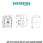 Kontaktor elektrik Siemens 3-polësh 400 A, 220–240 V DC, 200 kW – me kontakte ndihmëse 2 NO + 2 NC Kontaktor elektrik Siemens 3-polësh 400 A, 220–240 V DC, 200 kW – me kontakte ndihmëse 2 NO + 2 NC