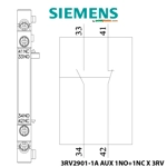 Kontakt Ndihmës Anësor Siemens – 1 NO + 1 NC, për mbrojtës termik 3RV2 Kontakt Ndihmës Anësor Siemens – 1 NO + 1 NC, për mbrojtës termik 3RV2