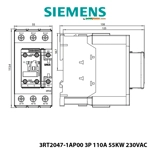 Kontaktor elektrik Siemens 3-polësh 110 A, 230 V AC, 55 kW – me kontakte ndihmëse 1 NO + 1 NC Kontaktor elektrik Siemens 3-polësh 110 A, 230 V AC, 55 kW – me kontakte ndihmëse 1 NO + 1 NC