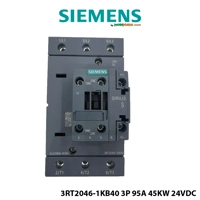 Kontaktor elektrik 3-polësh Siemens SIRIUS 3RT – 95 A, 45 kW / 400 V – Spiral 24 V DC me varistor